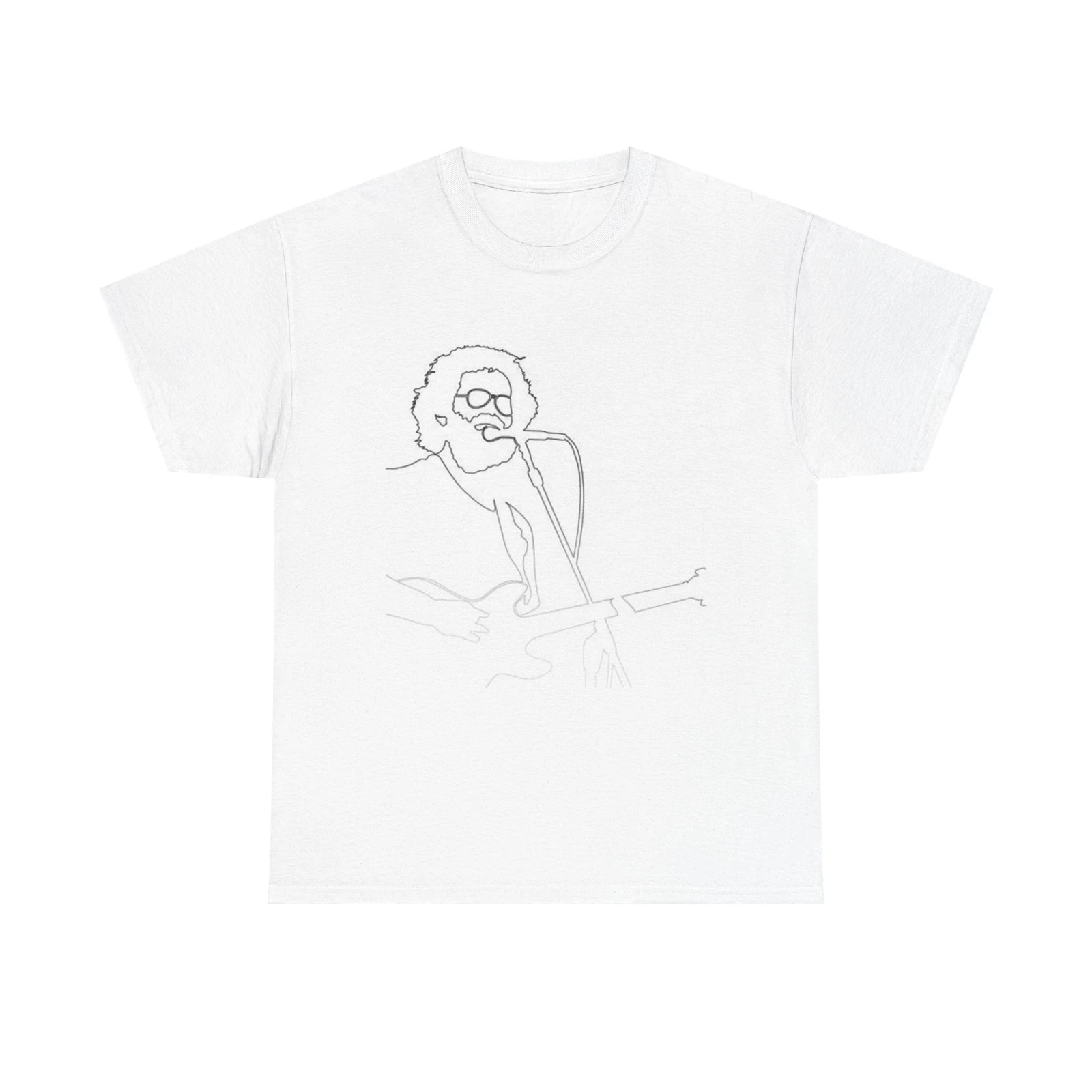 

Jerry Garcia Graphic T Shirt Vintage Art Unisex Heavy Cotton Tee