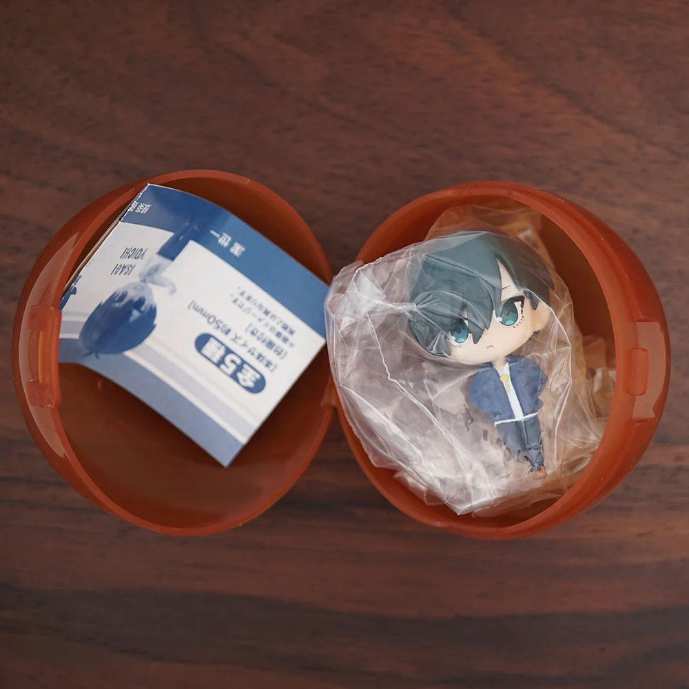 Bloqueio azul anime nagi seishiro rin itoshi isagi yoichi chigiri bachira meguru 50mm figura pequena original caspule brinquedos