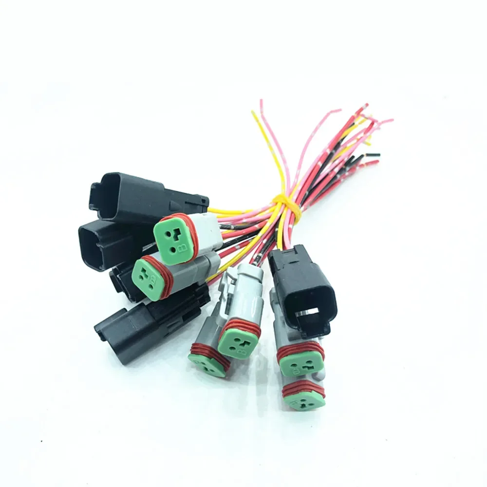 

For CATERPILLAR CAT KOMATSU PC 7 high temperature wire plug Small square plug Hydraulic pump solenoid valve plug Excavator parts