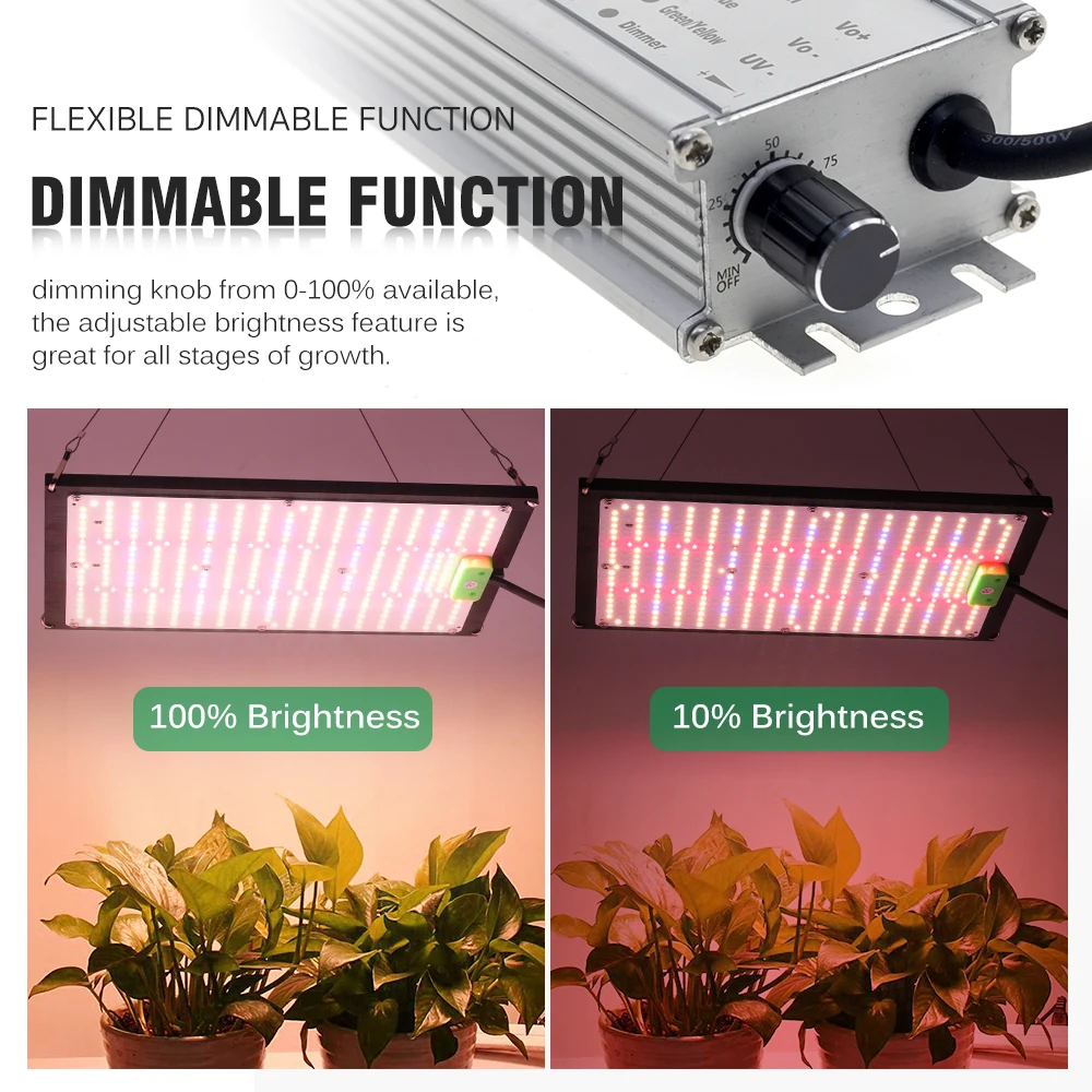 Adjustable Full Spectrum Quantum Board LED Growth Lamp For Greenhouse Hydroponic Plant Growth Lighting At Different Stages