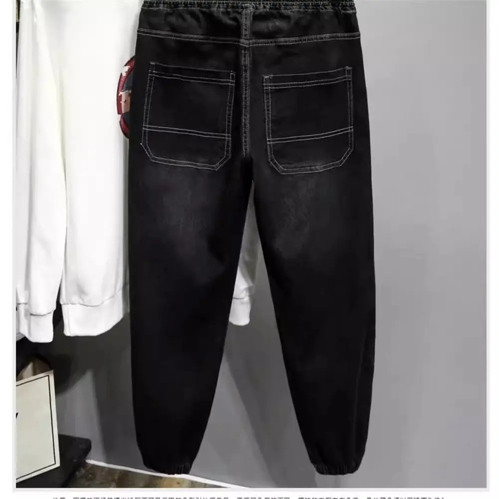 Solto americano casual carga jeans masculino primavera outono resistente à sujeira fácil de usar calças de trabalho algodão juventude faion