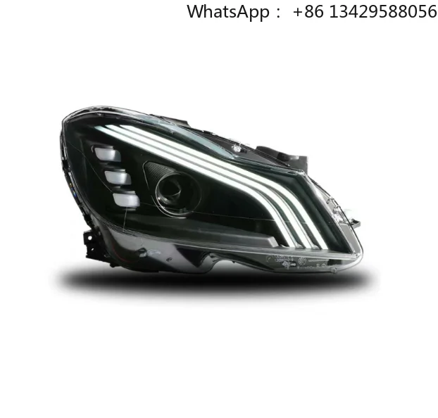 

07-11 Mercedes C180 C200 C230 W204 Headlight Modification New Daytime Running Light Flow Turn signal LED Assembly 204 Refit 222