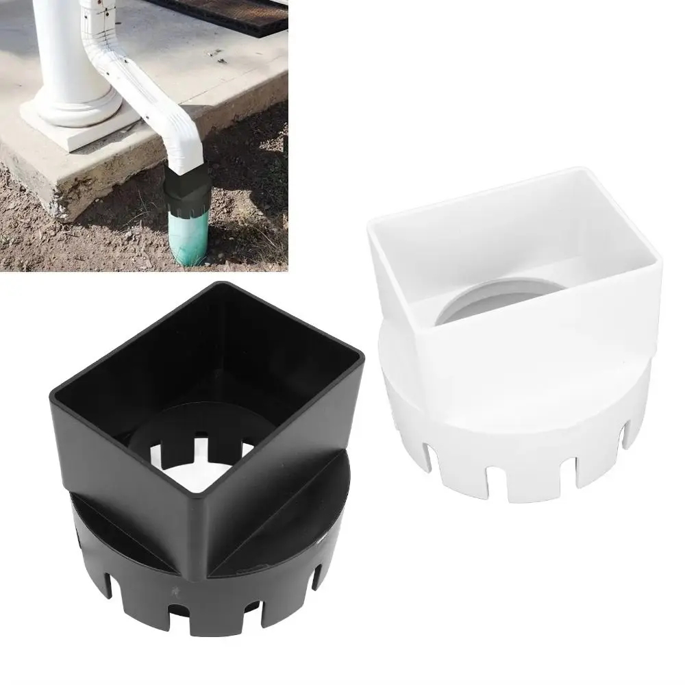 

Round To Square Rain Gutter Downspout Adapter Plastic Material Easy Installment Downspout Outdoor Connector