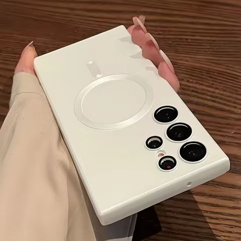 Luxury For Magsafe Silicone Case For Samsung S25 Edge 24 S23 S22 S21 FE Ultra Plus A56 A36 A26 A16 A06 A55 A35 A25 5G Soft Cover