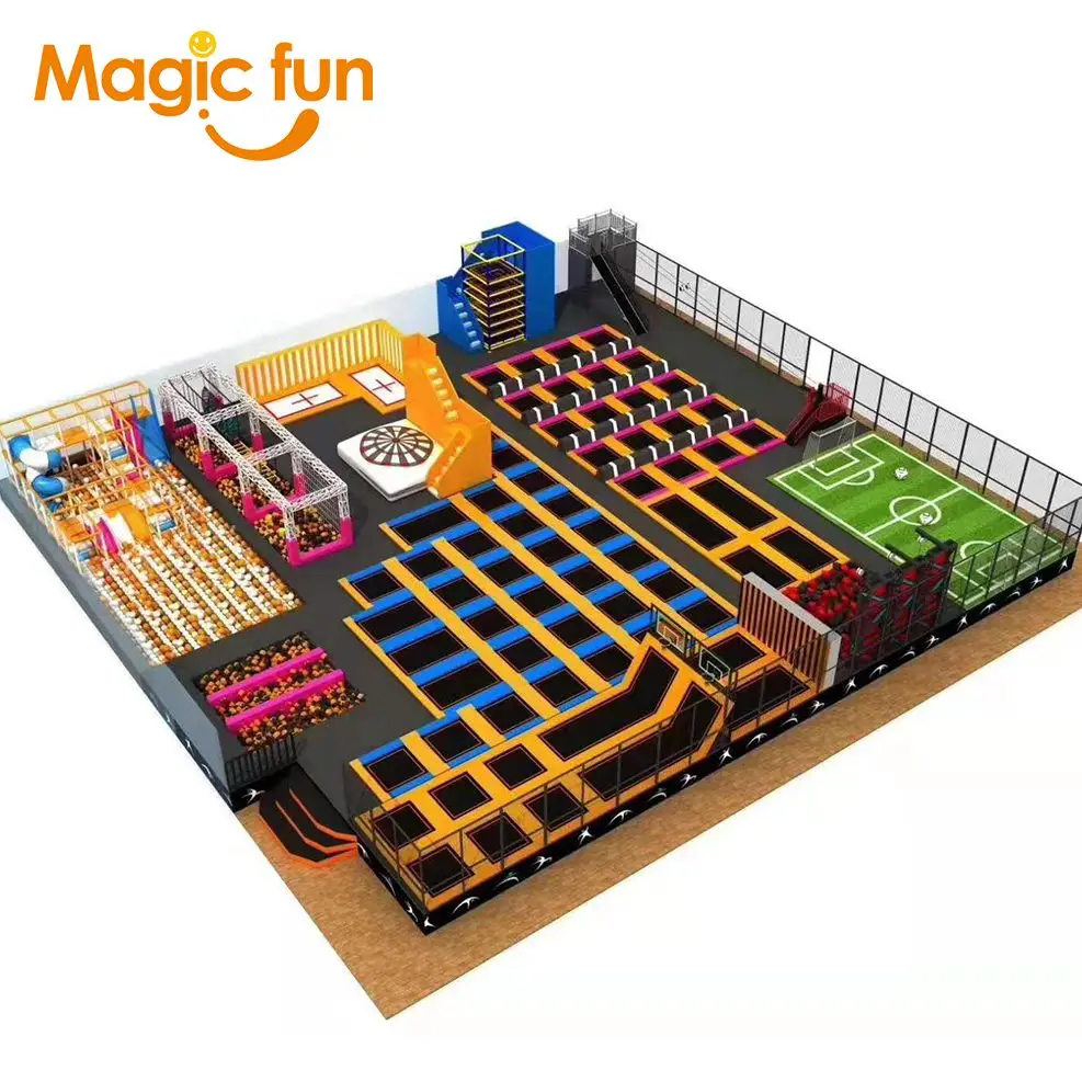 Customize Giant Multinational Leisure Park Children\'s indoor playground with Trampoline park