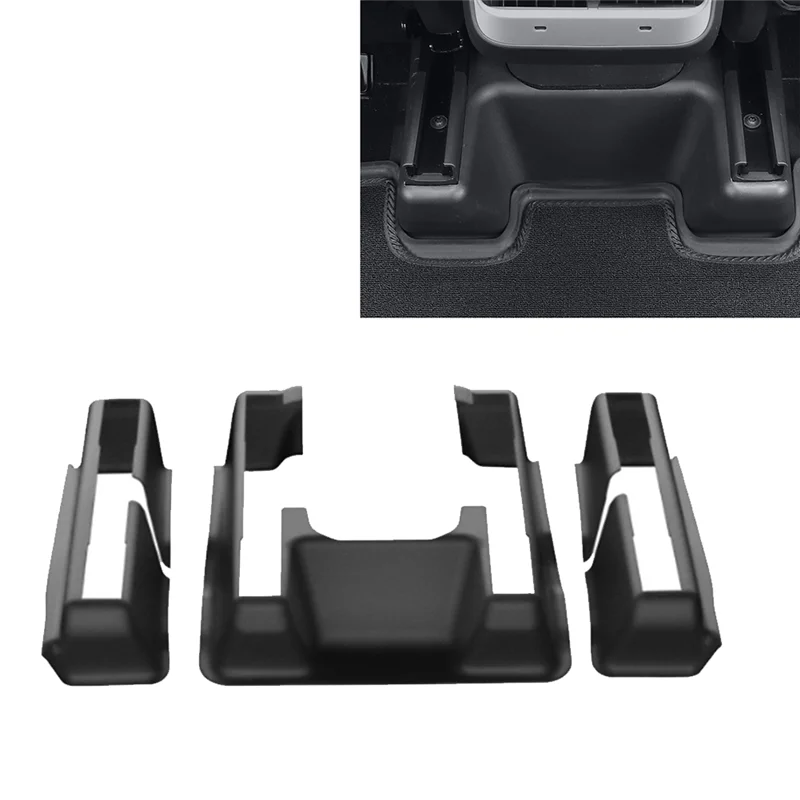 

A77Q-Car Front Seat Rear Slide Rail Cover Under Seat Corner Guard Anti-Kick Shell For Tesla Model Y 2021-2024