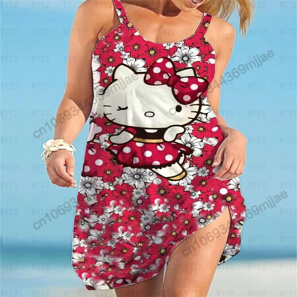 Hellokitty Dames Tops Voor Dames 2023 Ronde Hals Vrouw Kleding Strandjurken Zevity Womans Kleding Zomer Top Y 2K T-Shirt Tees