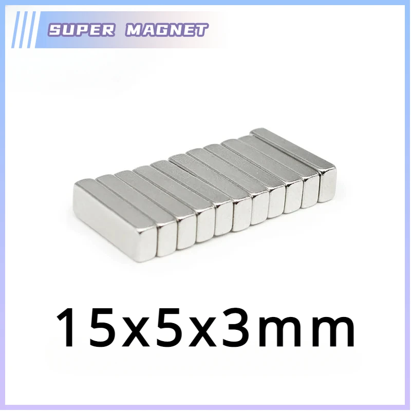 20/50/100/150/200/300PCS 15x5x3 Quadrate Small Magnets N35 Block Rare Earth Neodymium Magnet 15x5x3mm Permanent Magnet 15*5*3