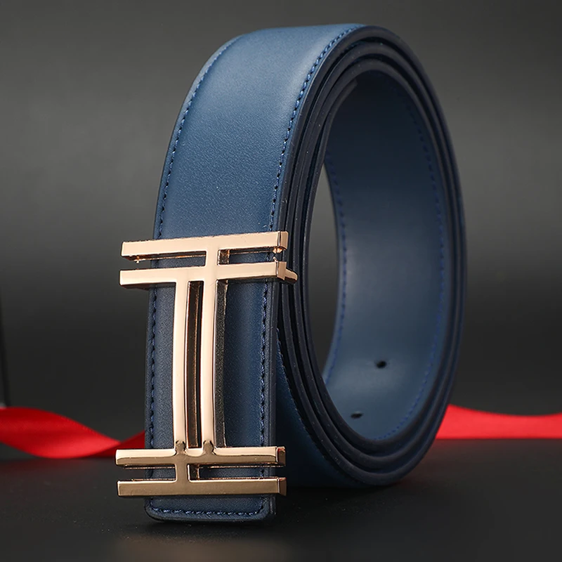 High-Quality Wide Designer Leather Belt for Men