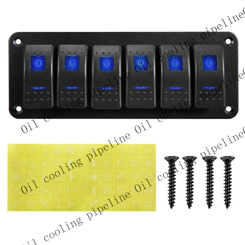 A+ Car Refrigerator Switch LED Lights Marine Boat Gang V Switch Panel Pre Wired