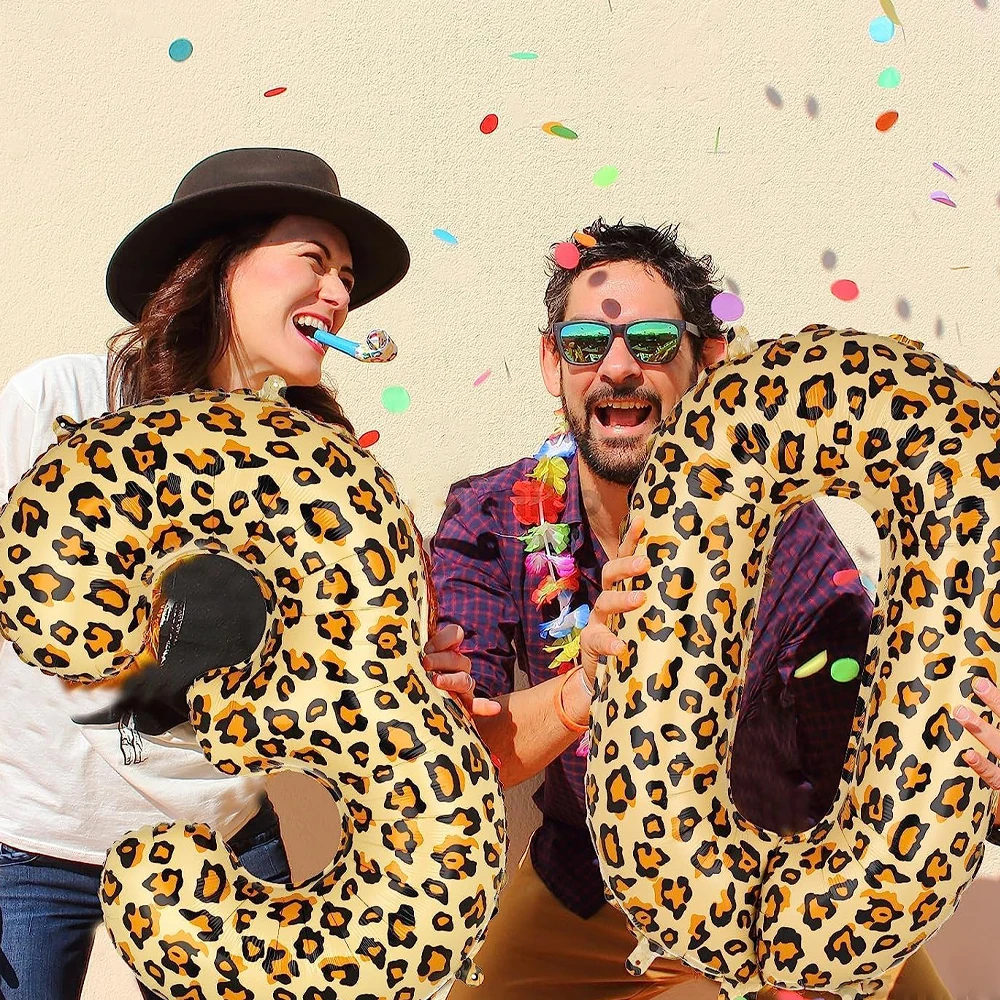 Cheetah Theme Party Supplies Disposable Tableware Leopard Print Balloons Jungle Safari Hunting Birthday Decor Kids Gifts Globos