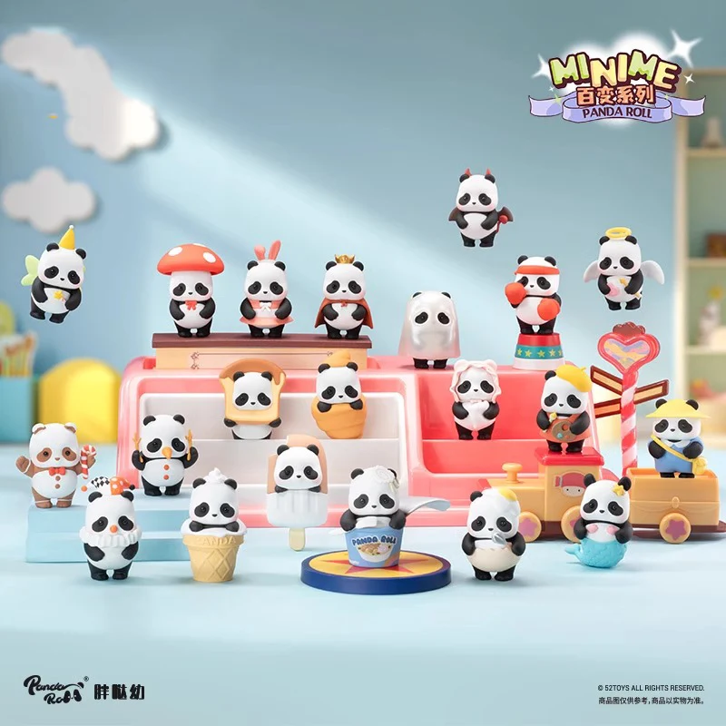 Panda Roll Minime Dress-up Series Blind Bag Mystery Box Dolls Cute Action Figure Collectible Model Toys Desktop Decoration Gift