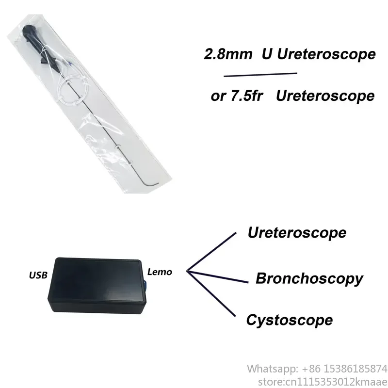 Vesquyn HD 720P Single-Use Digital Bronchoscope 5.4mm with Flexible Braided Tube OEM/ODM