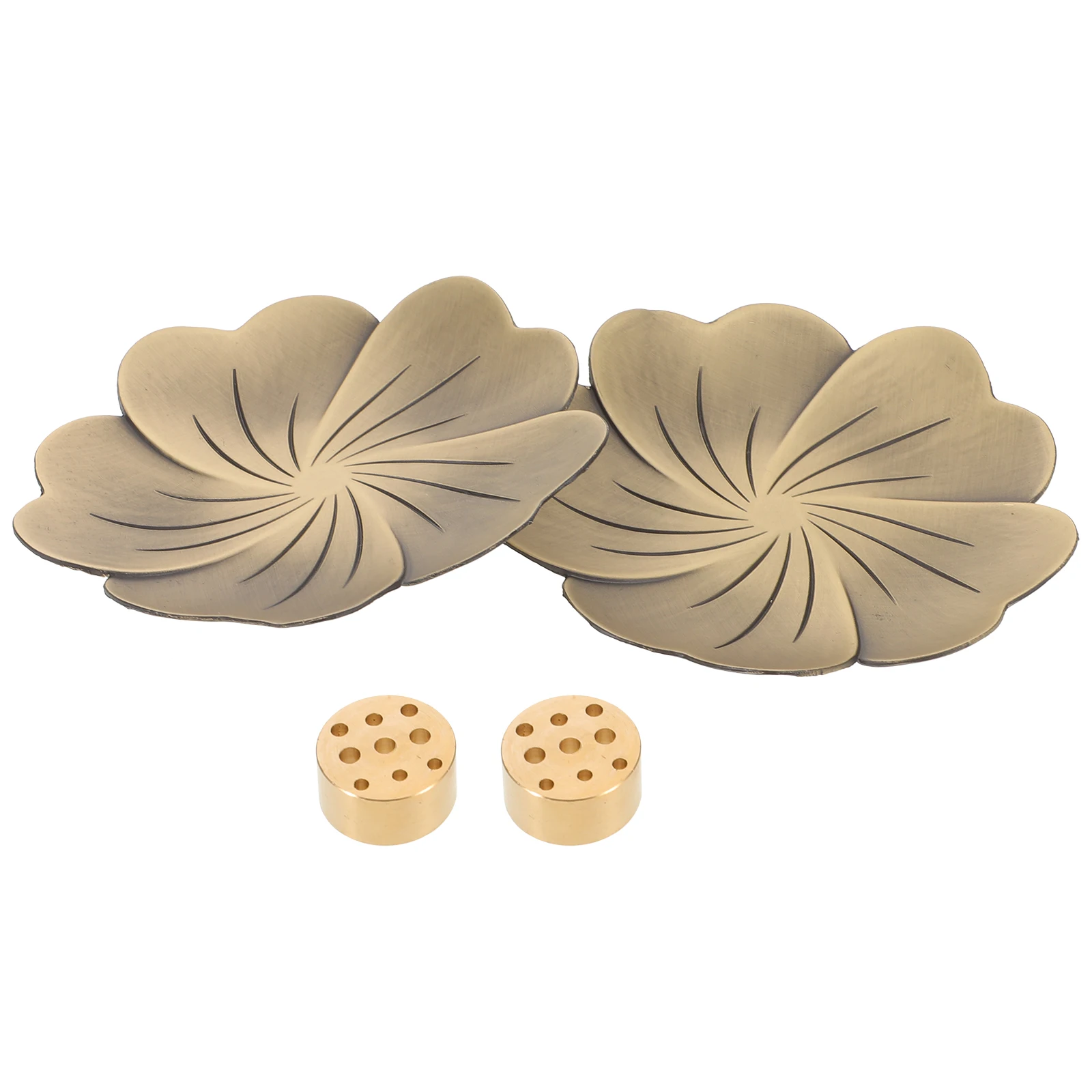 

2pcs Coils Burner Flower Sticks Holder For Fragrance Meditation Yoga Decor Home Golden Elegant Cherry Blossom Design