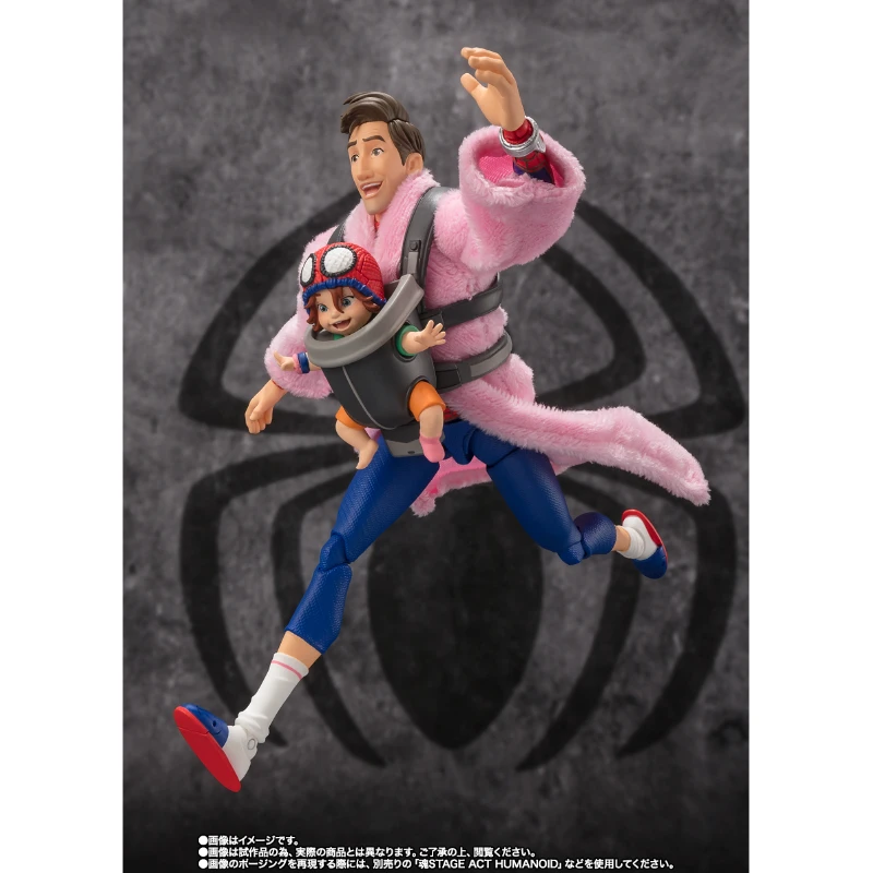 Bandai S.H.Figuarts SHF Peter B.Parker&Mayday Parker Spider-Man: Across The Spider-Verse Animation Action Figure Model Toy