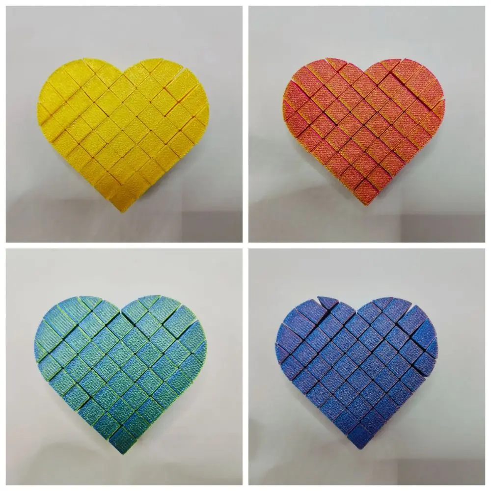 كسورية ثلاثية الأبعاد مطبوعة بكسل هدايا القلب مكافحة القلق الإبداع شكل قلب الحسية مضحك الاسترخاء القلب تململ عيد الحب