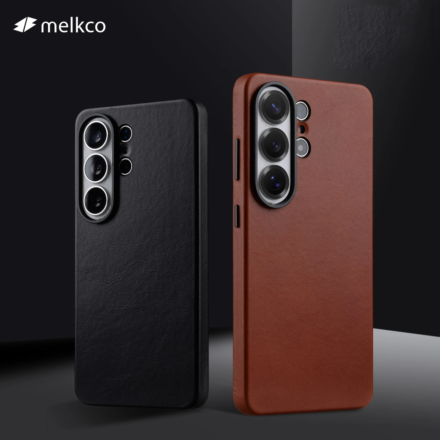 Capa de Couro Genuíno Melkco Oil Wax para Samsung Galaxy S26 S25 Ultra Plus S26+ com Magsafe, Capa Magnética Premium em Couro Bovino