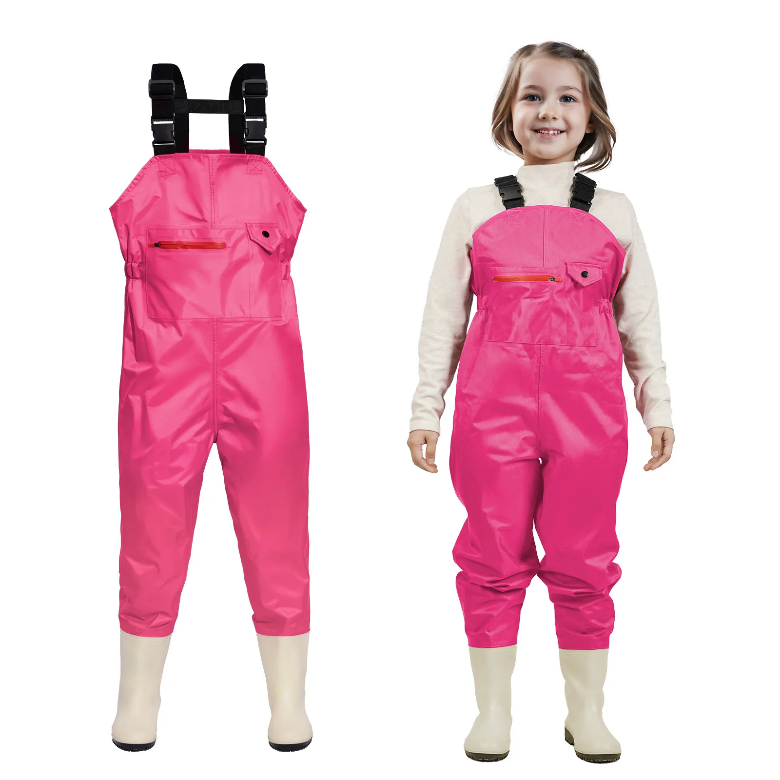 

Chest Waders Youth Fishing Waders Waterproof Hunting Waders with Boots Nylon Waders