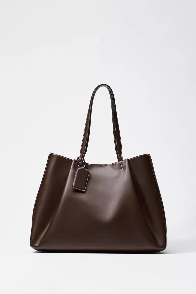 

sac fourre-tout à poignée supérieure à la mode, sac à bandoulière simple de couleur unie, sacs à main au design de luxe pour fem