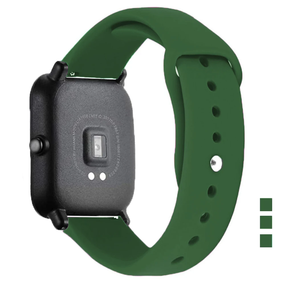 20mm/22mm band For Amazfit GTS 2 2e strap GTS2 Mini GTR 42mm/47mm GTR2/2e silicone belt Bracelet correa Amazfit bip/pace strap