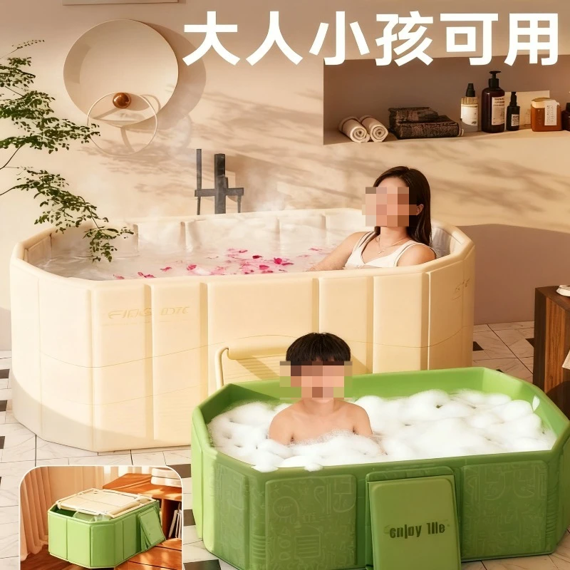 

Foldable Full-Body Bath Tub – Adult/Children/Baby Multifunctional Bath Bucket Large Swimming Tub