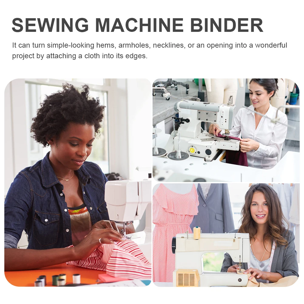 

Right Angle Double Edging Tube Folder Sewing Machine Binder Attachment Overlock Tool Lightweight Portable Stainless Steel