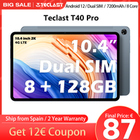 Teclast 10,4 inch T40 Pro tablet 8gb RAM ROM 128GB Android 11/12 7000mAh fast charging 2000x1200 UNISOC T618/T616 8 cores 4G network, Wifi, 13MP + 8MP