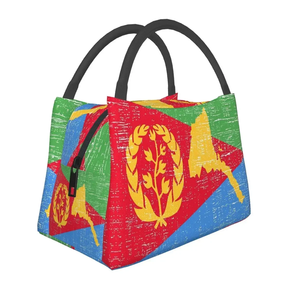 Eritrea Flag Proud Eritrean Lunch Bags Insulated Bento Box Leakproof Lunch Tote Picnic Bags Cooler Thermal Bag for Woman Kids