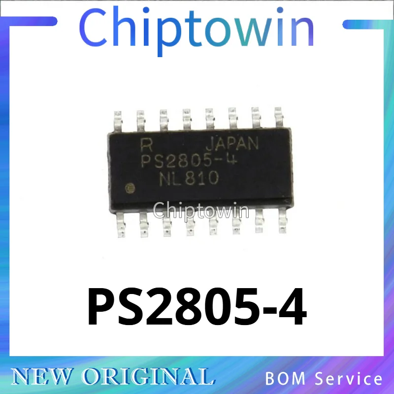 5/50/500 pcs PS2805-4 PS2805 PS2805C-4 SOP-16 Optocoupler Original In Stock W7