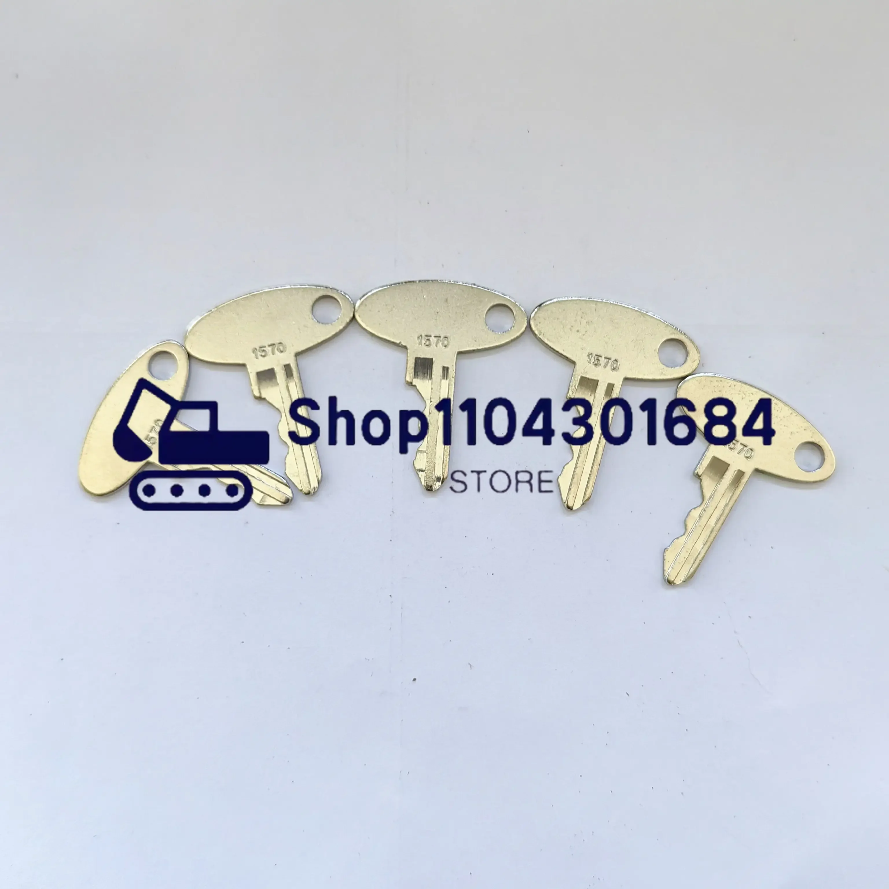 5PCS 1570 5252 Key  Eli80-0089 Ignition Key Fits For Ford Sakai Massey Ferguson Perkins Tractor