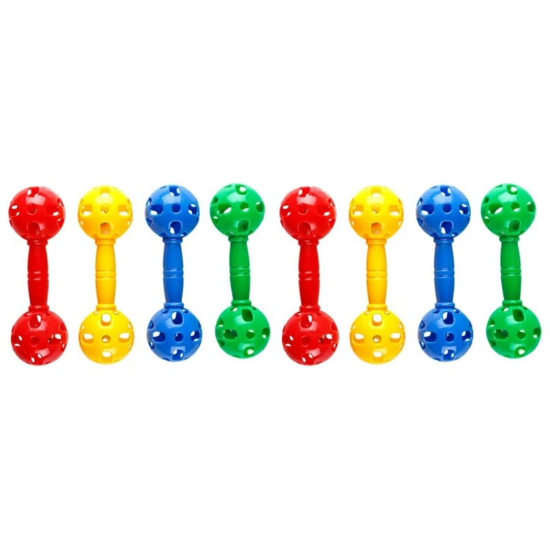 8 Pcs Sound Hollow Dumbbell Barbell Fitness Exercise Equipment Toddler Sports Toys Educational Learning