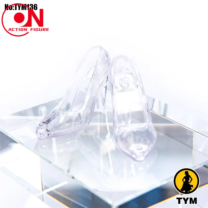 In Stock TYM136 1/6 1/12 Scale Female Crystal High Heel Soldier Shoes Model Fit 12'' 6'' Action Figure Body Dolls