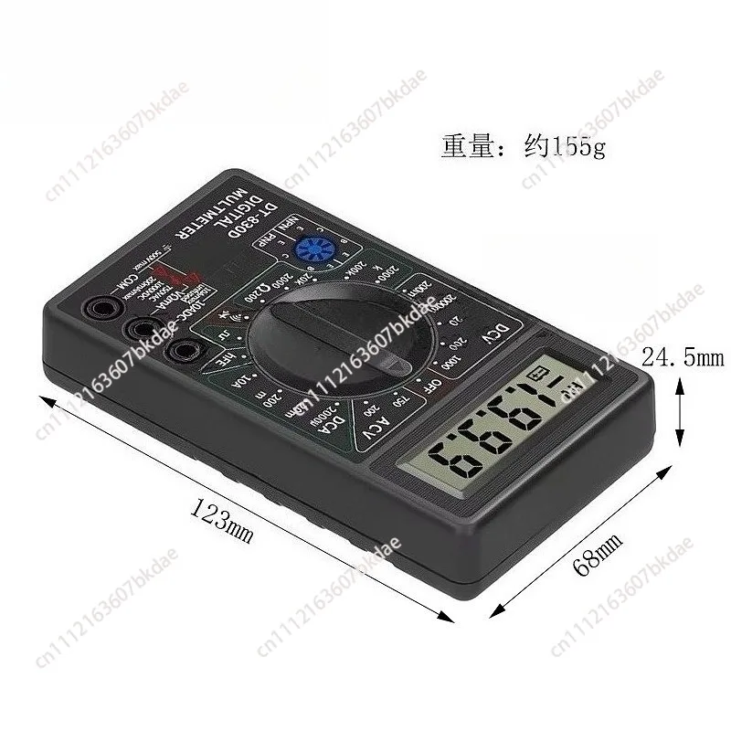 DT830D Mini Digital Multimeter Handheld Pocket Tester with Probes Portable Electrical Testing Tool for Home Auto Repair
