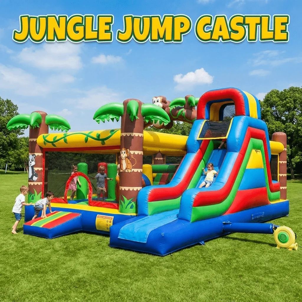 Factory Price Outdoor Inflatable Bouncy Castle Playground Slide Combo Bounce House Durable PVC Jumping Bouncy Castle Fun City