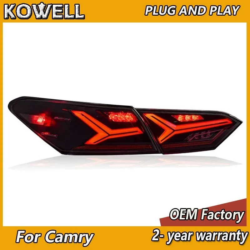 Car Styling for Toyota Camry Tail Lights 2018-2021 Camry Taillights Rear DRL Fog Brake Turn Signal Reversing