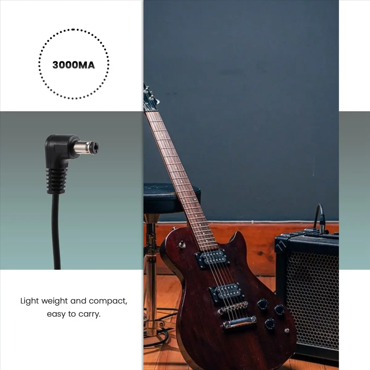 【CYBER MONDAY】 Electrode Daisy Chain Harness Cable Copper Wire for Guitar Effects Power Supply Adapter Splitter black