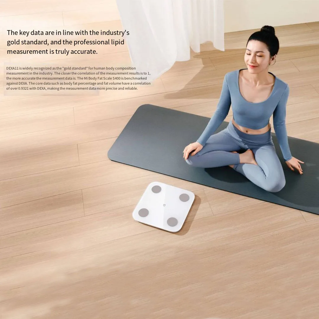 Xiaomi Weegschaal Bluetooth 5.0 Mijia Lichaamsvet Schaal S400 Smart Home Lichaamssamenstelling 150KG Test Hartslag Verborgen LED Display