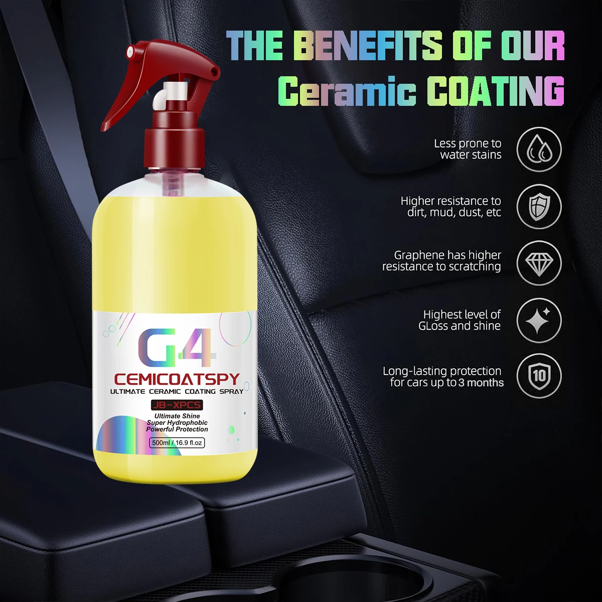 Ultimate Ceramic Coating Spray Car Exterior Scratch Restorer Coating Polish Wax Film Paint Care Protector G4 CEMICOATSPY