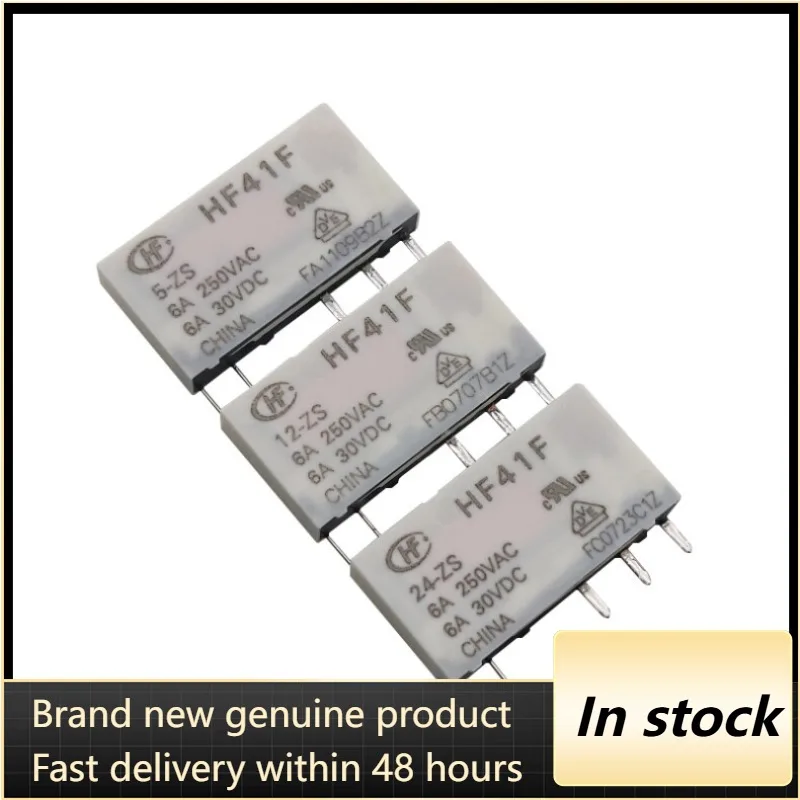 

20Pcs/Lot HF41F- 05 012 024 -ZS -HS -ZST -HST 41F-C2-1 HF41F-012-ZS 5PIN 6A HF41F-024-ZS Relays 5V 12V 24V 60V DC HF41F-024-ZS
