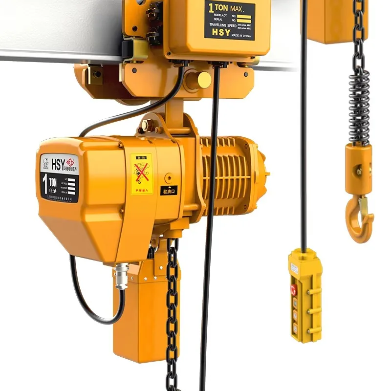 HSY 10 Ton Electric Chain Hoist New 3 Ton 9/15 Meter Crane With Steel Metal Pump Core Component Lifting Equipment Electric Hook