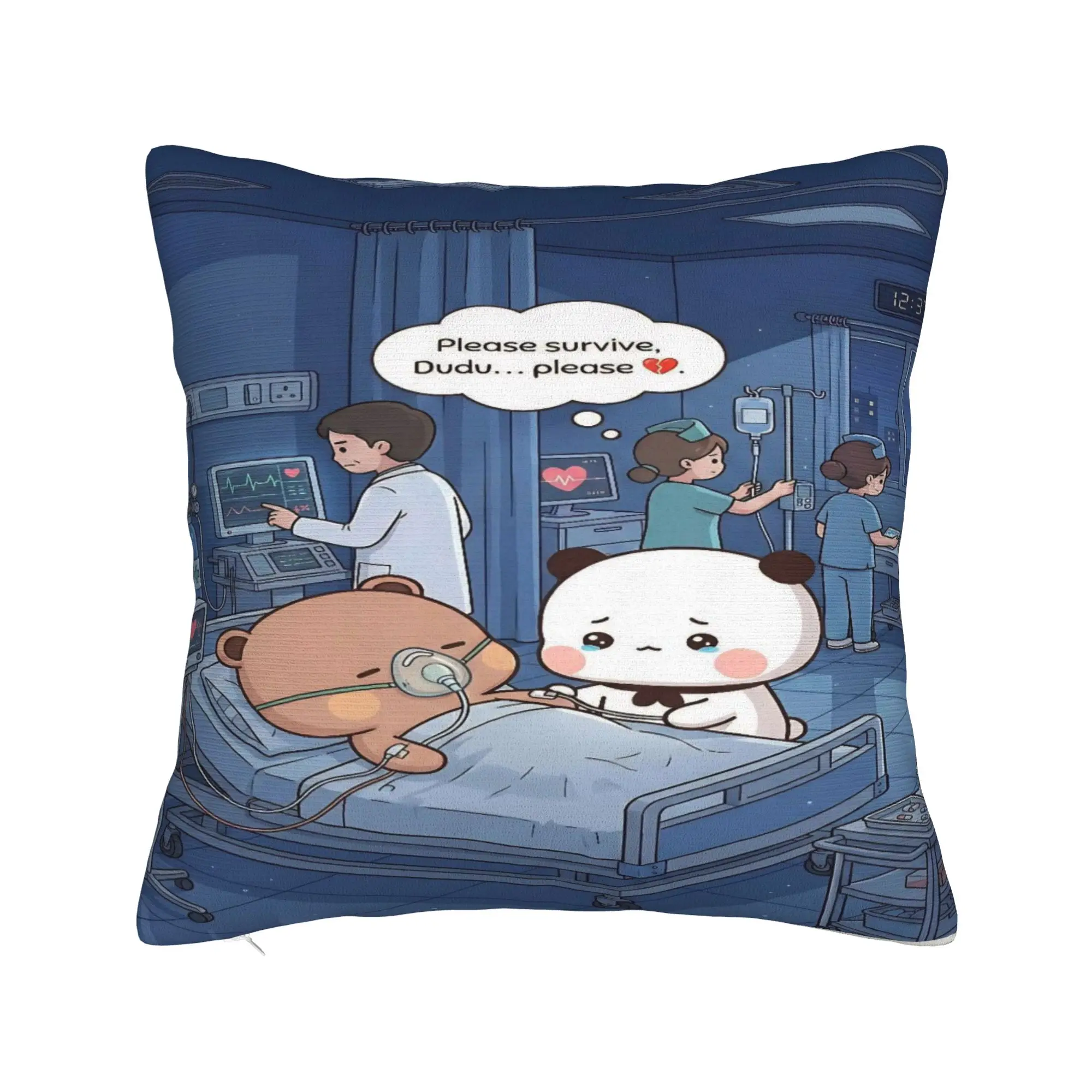 Pillow Case Panda Bear Bubu Dudu Polyester Pillow Cover  Morden Cushion Cover Printed Pillowcases For Wedding Party Home Decor
