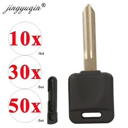 jingyuqin 10/30/50ps/lot Transponder Key Shell For Nissan Teana Versa Livina Sylphy Tiida Sunny March X-trail 4D-60 01 02 03