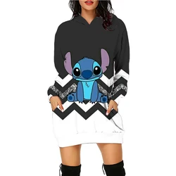 Sweater Dress Luxury Party Mini Stitch Hoodie Dresses for Women 2024 Long Sleeves Sexy Disney Kawaii Chic Woman Evening Y2k Prom