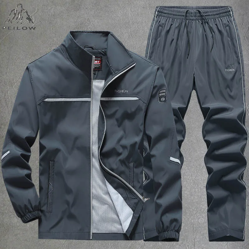 

Men's Tracksuit Athletic Casual Jogging Gym Sweatsuit 2 Piece Jackets + Sweatpants For Running Football Training Sports Suit Men