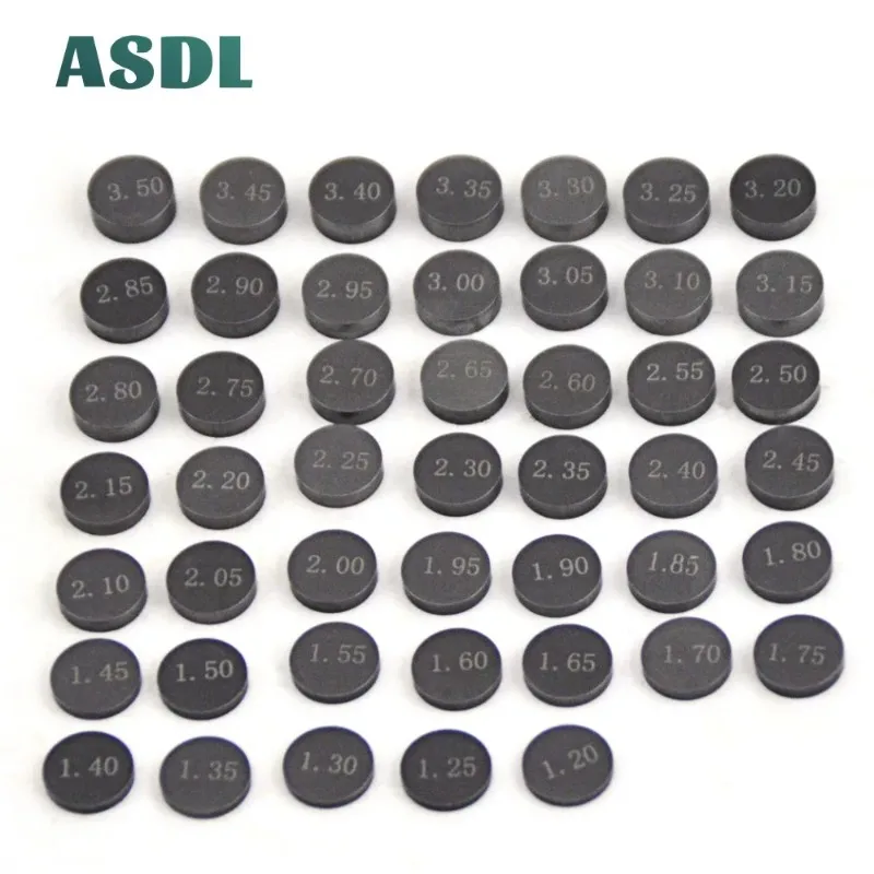 47 Pcs Motorcycle Engine Parts Adjustable Valve Pad Shims 9.48mm Complete Valve Shim Kit Cams 1.20-3.50 #c
