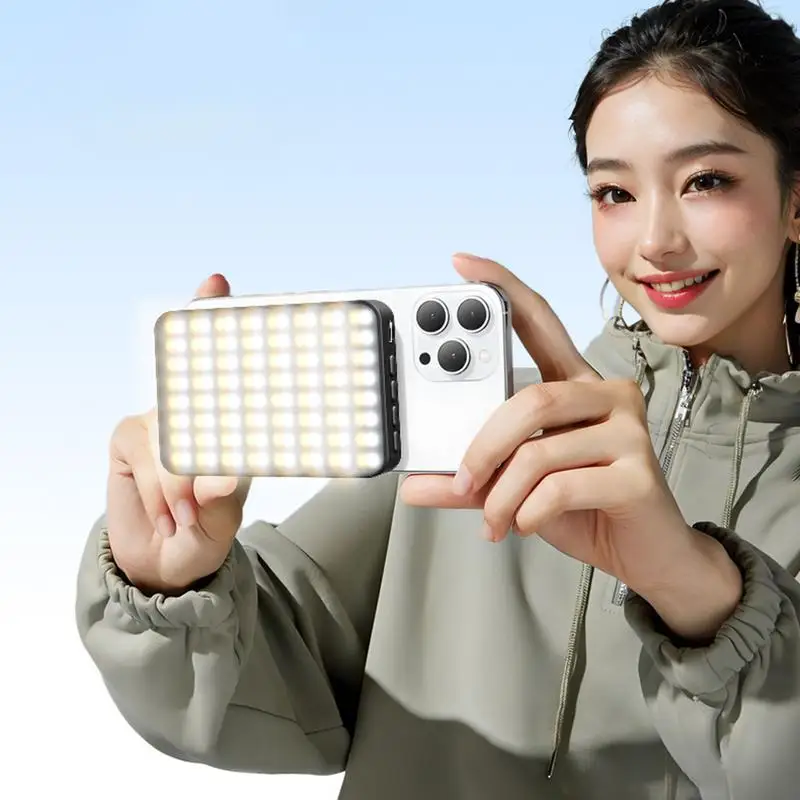 Selfie Light สําหรับโทรศัพท์ 10 ระดับความสว่าง Selfie Light ความสว่าง 10 ระดับแบบพกพาสูง 6500K อุณหภูมิสีวิดีโอกล้อง