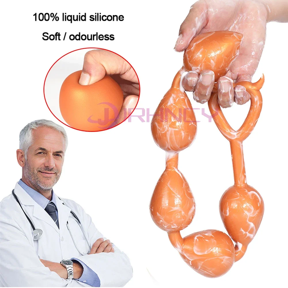 Sex Toys Anal Beads 5/6/7 Anal Balls Liquid Silicone Soft Long Butt Plug 18+ Kobiety Mężczyźni Adult Anal Plug Sex Toys Masaż prostaty