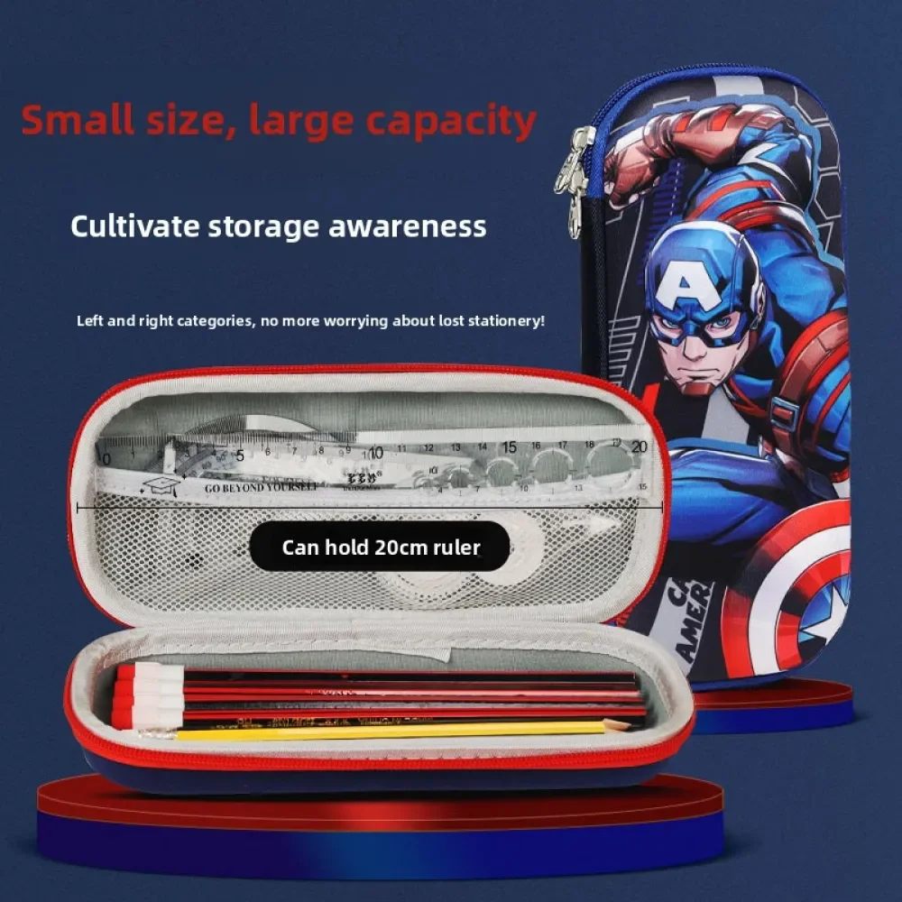 مقلمة ديزني سبايدر مان ثلاثية الأبعاد ستيريو مقلمة سبايدر مان سعة كبيرة صندوق رصاص ألعاب أطفال هدايا