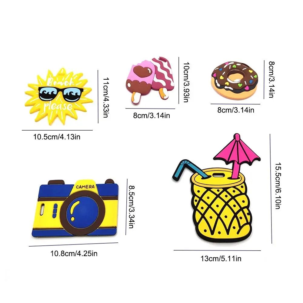 Cartoon Stijl Cartoon Bagage Tag Rugzak Accessoires Zachte Bagage Label Bandjes Reisaccessoires Rode Kleur