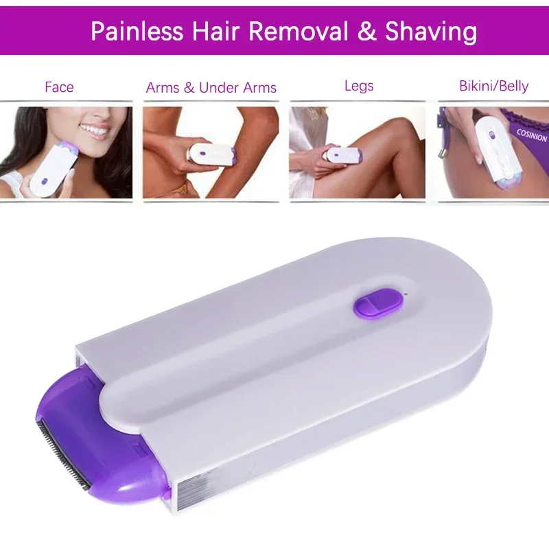 Home Used Painless Lady Electric Shaver Touch-Start Rechargeable Hair Trimmer For Women Face Arm Leg Bikini Hand Electric Razor